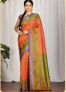 Printed Kora Saree