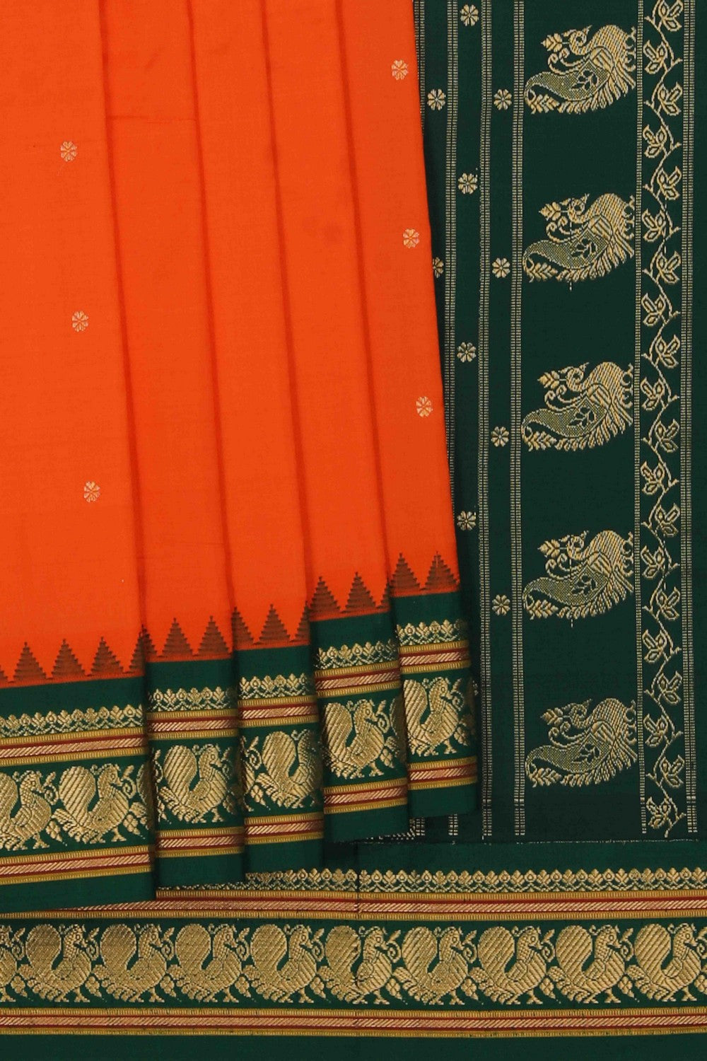 Orange Classic Silk Saree