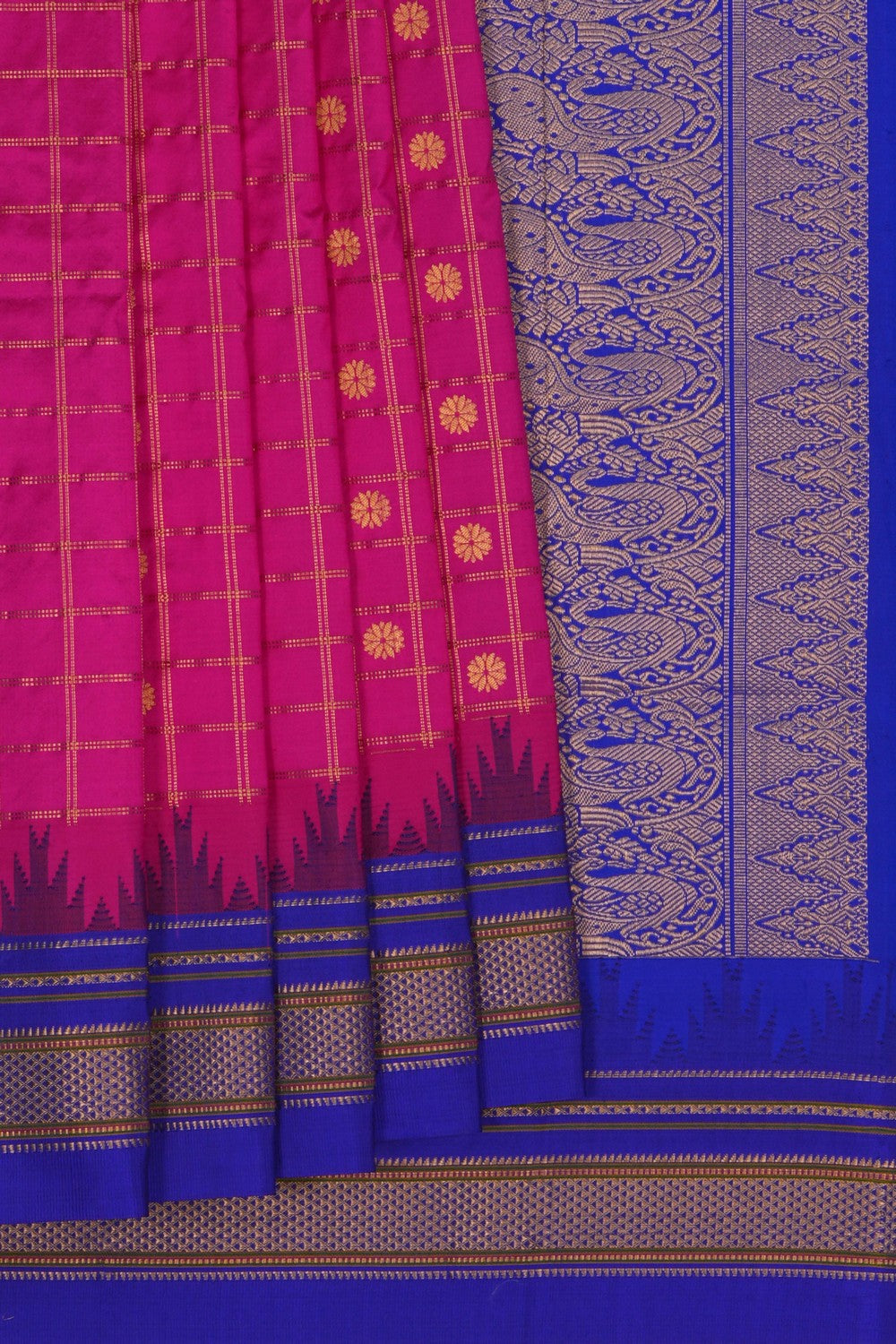 Pink Gadwal Silk Saree